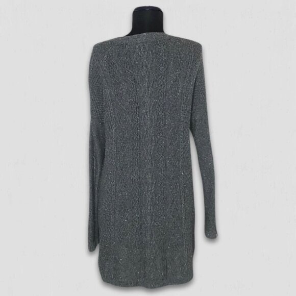 Vintage Y2K Dex Cable Knit Laced V Neck Sweater Small - Picture 2 of 9